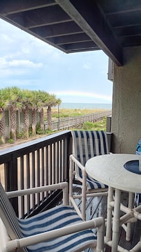Beautiful rainbow from our balcony!