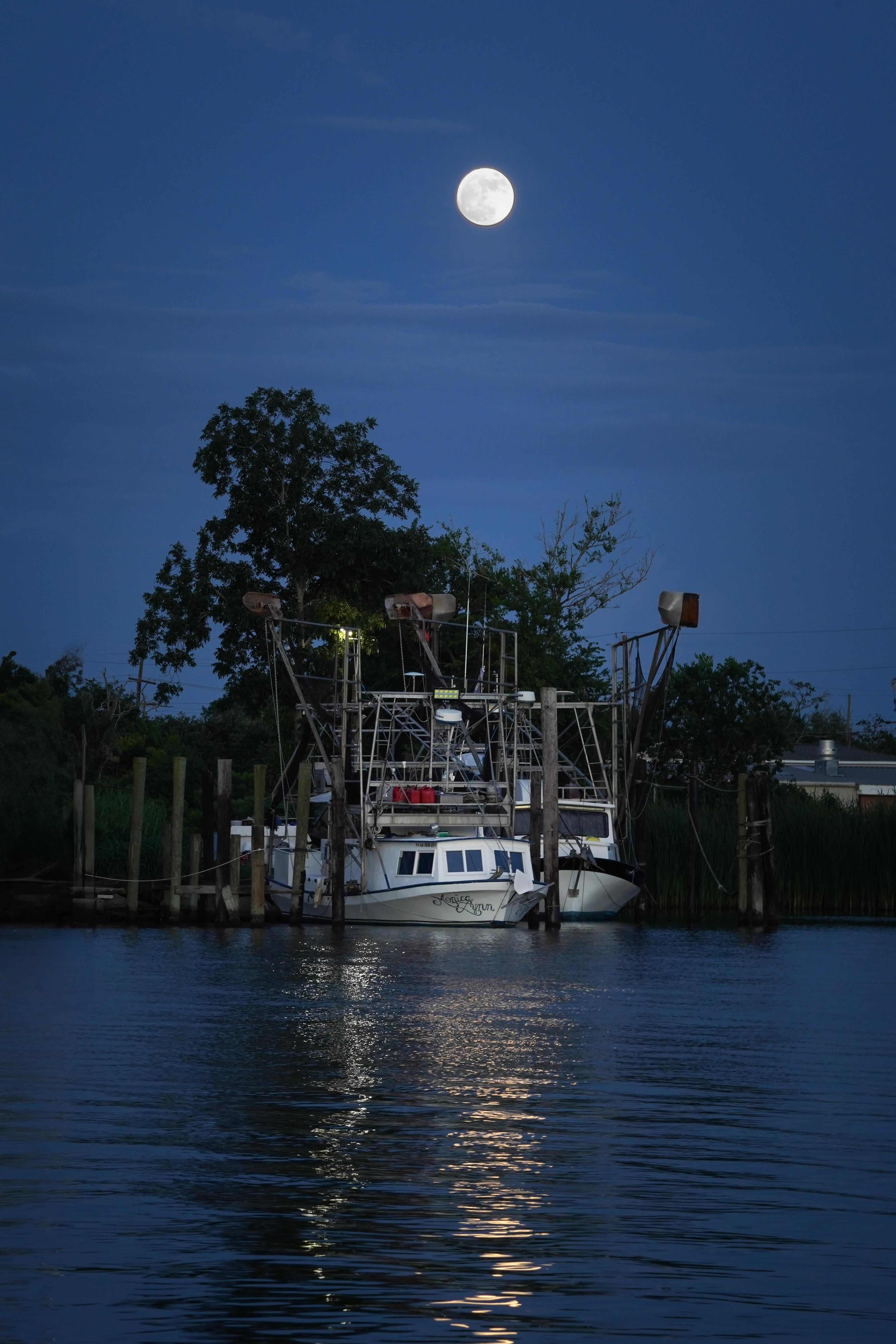 Fishing boat across  the dock from the property. 
