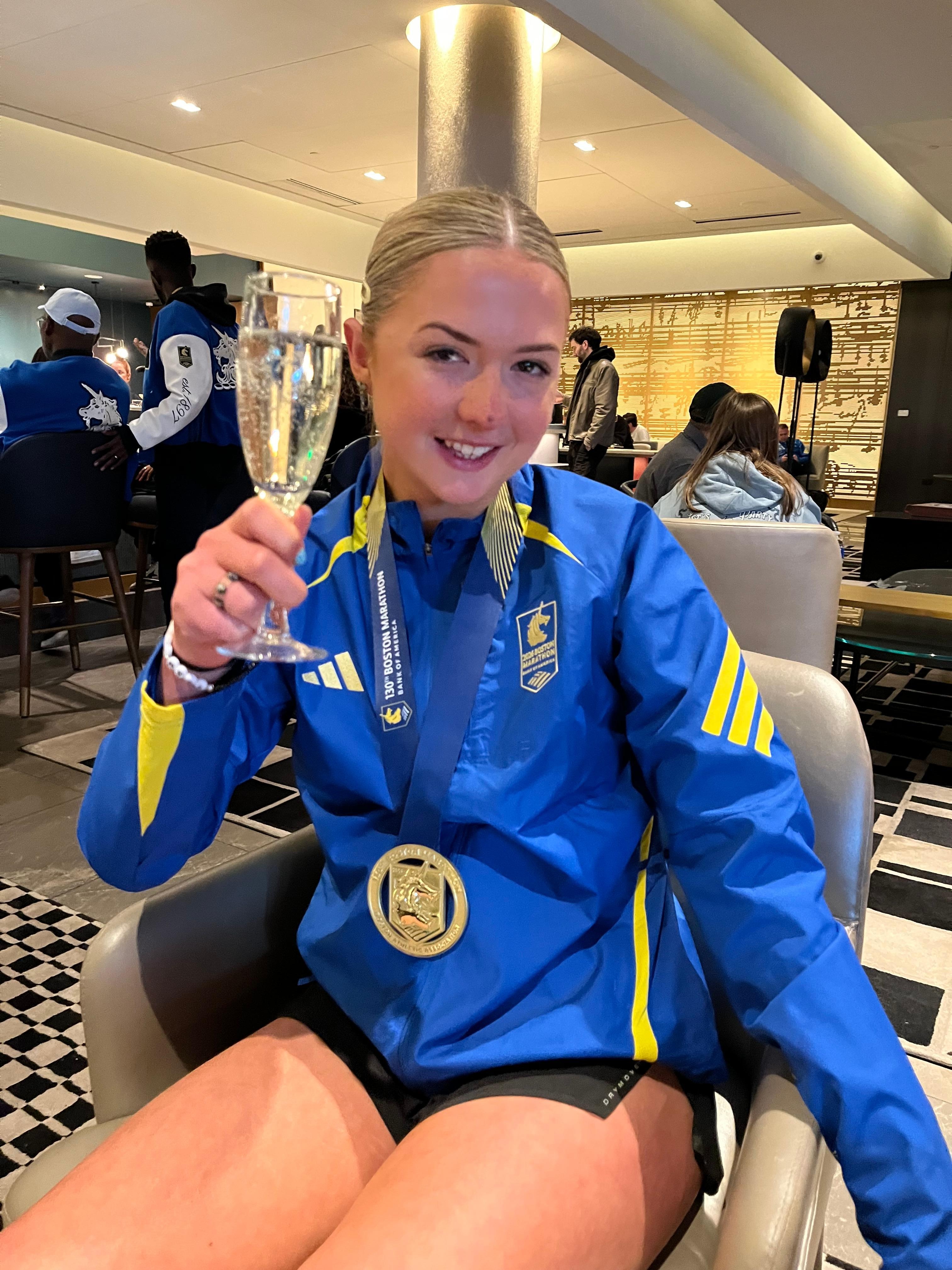 Celebrating in the bar