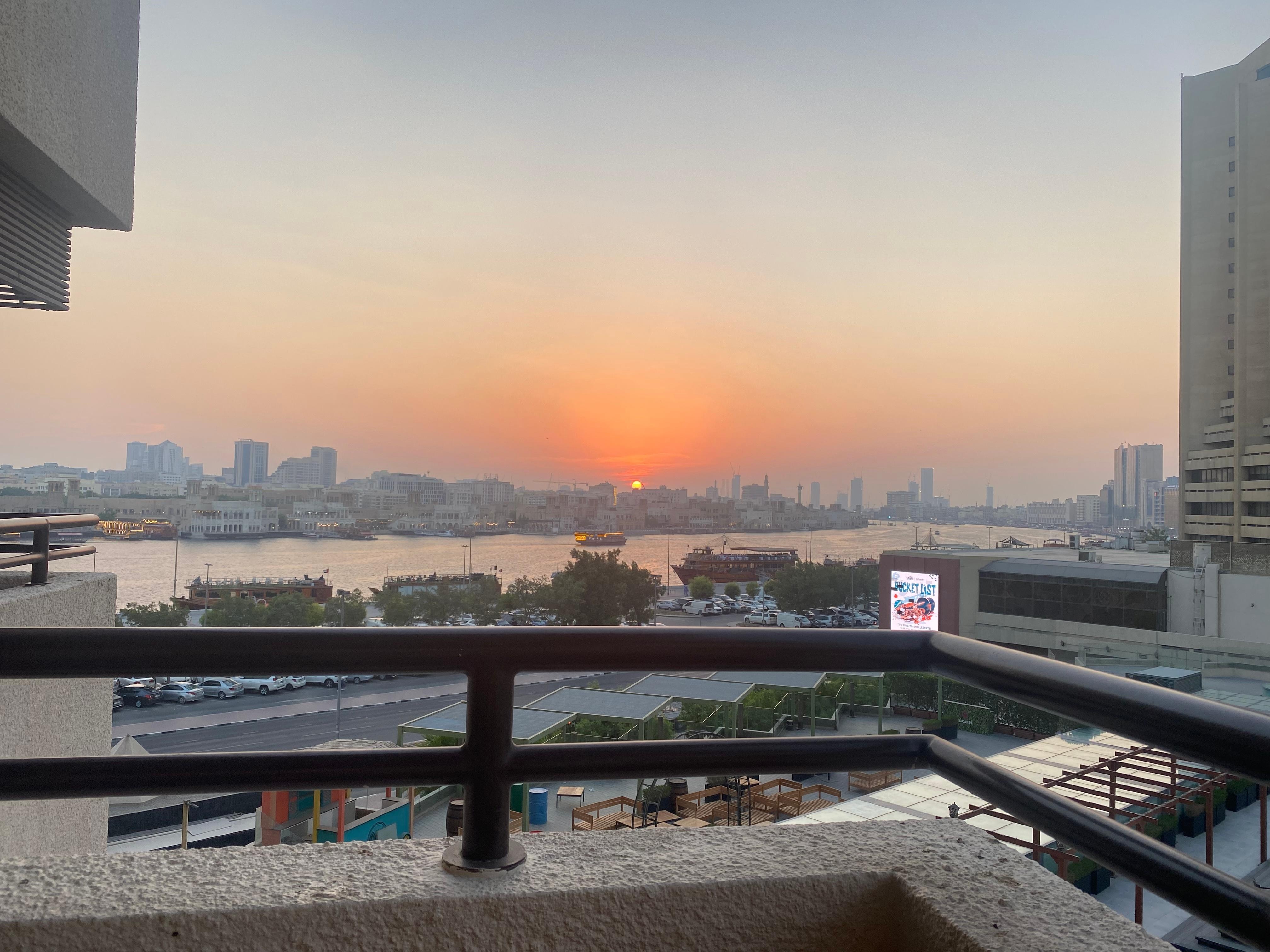 Sunset from the balcony.