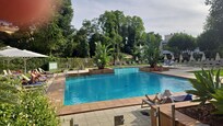 Outside swiming pool.