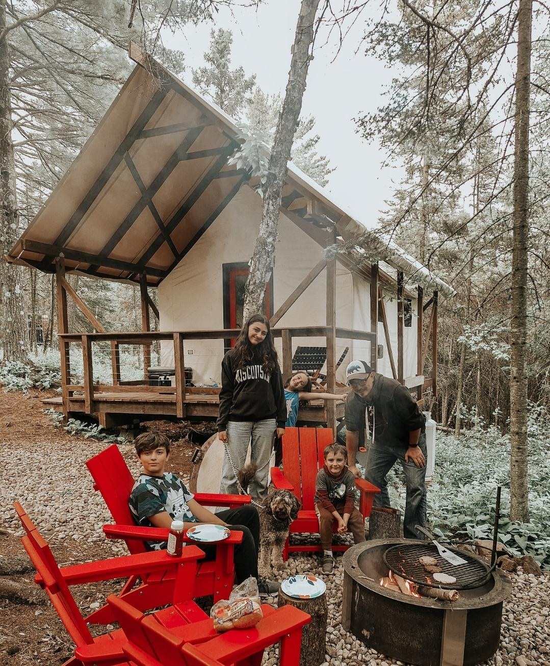 Family time at North Shore Camping Co on Father's Day.