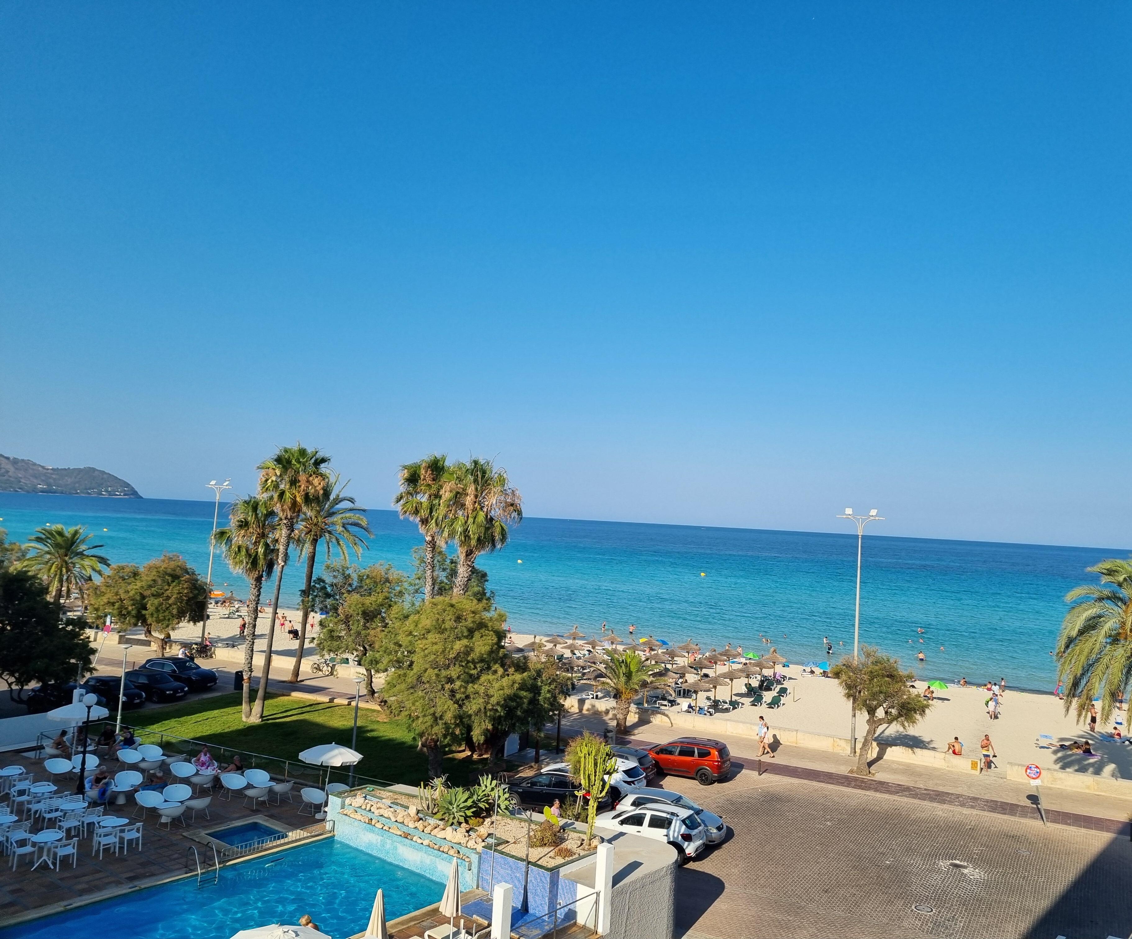 Beach view looking northeast from balcony.  