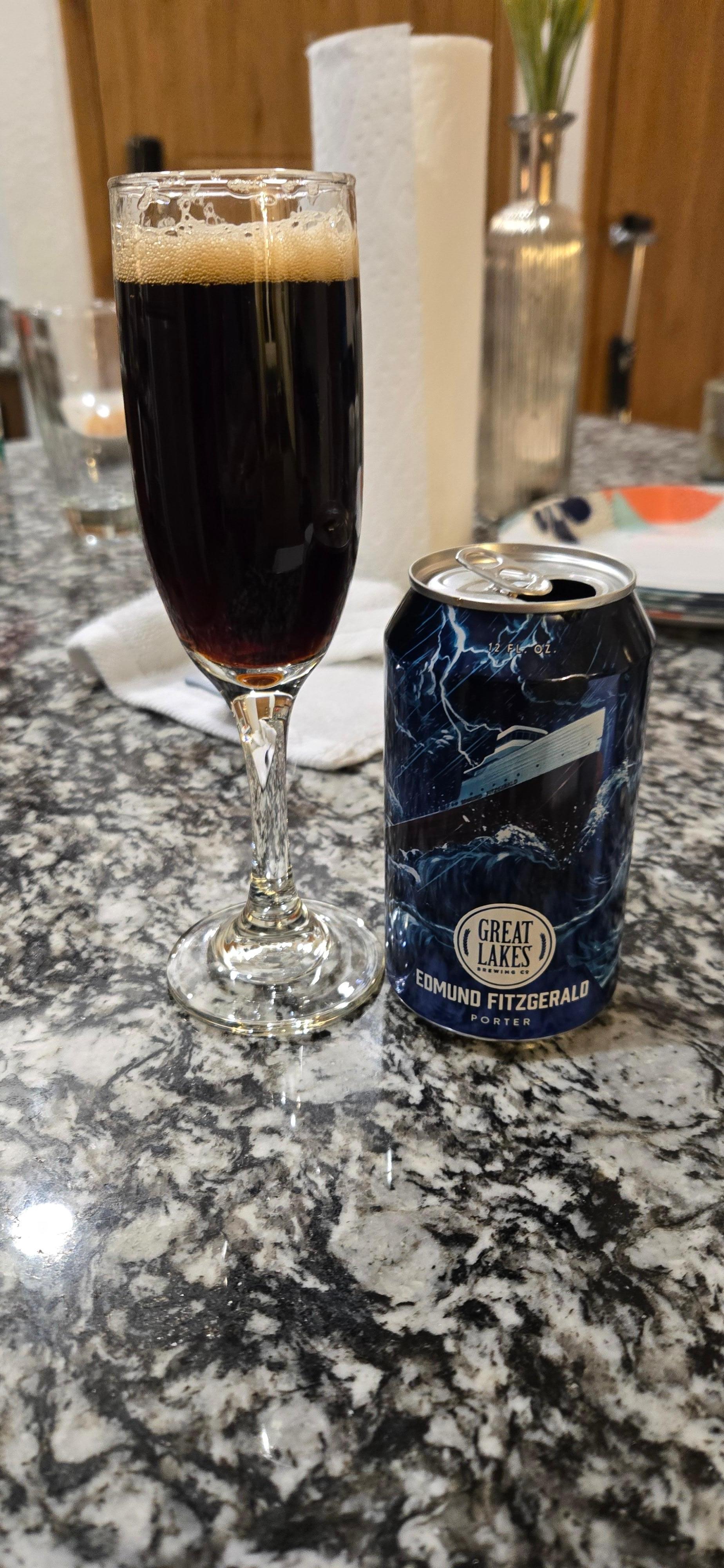 Beer in a champagne glass for style