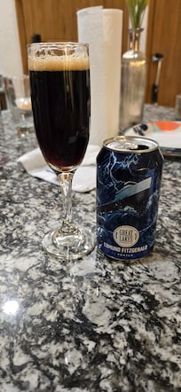 Beer in a champagne glass for style