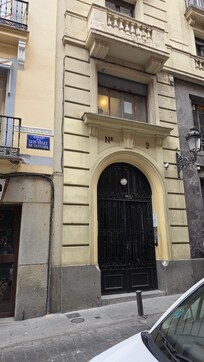 Front door of Hostal Abadia