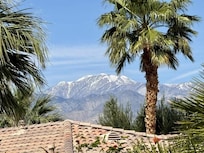 Mt. San Gorgonio 11,500 feet taken from the bedroom sliding door.