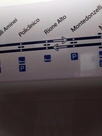 この写真のRione Alto駅がホテルの最寄りの地下鉄駅です。