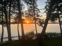 One of the first sunsets of our stay.