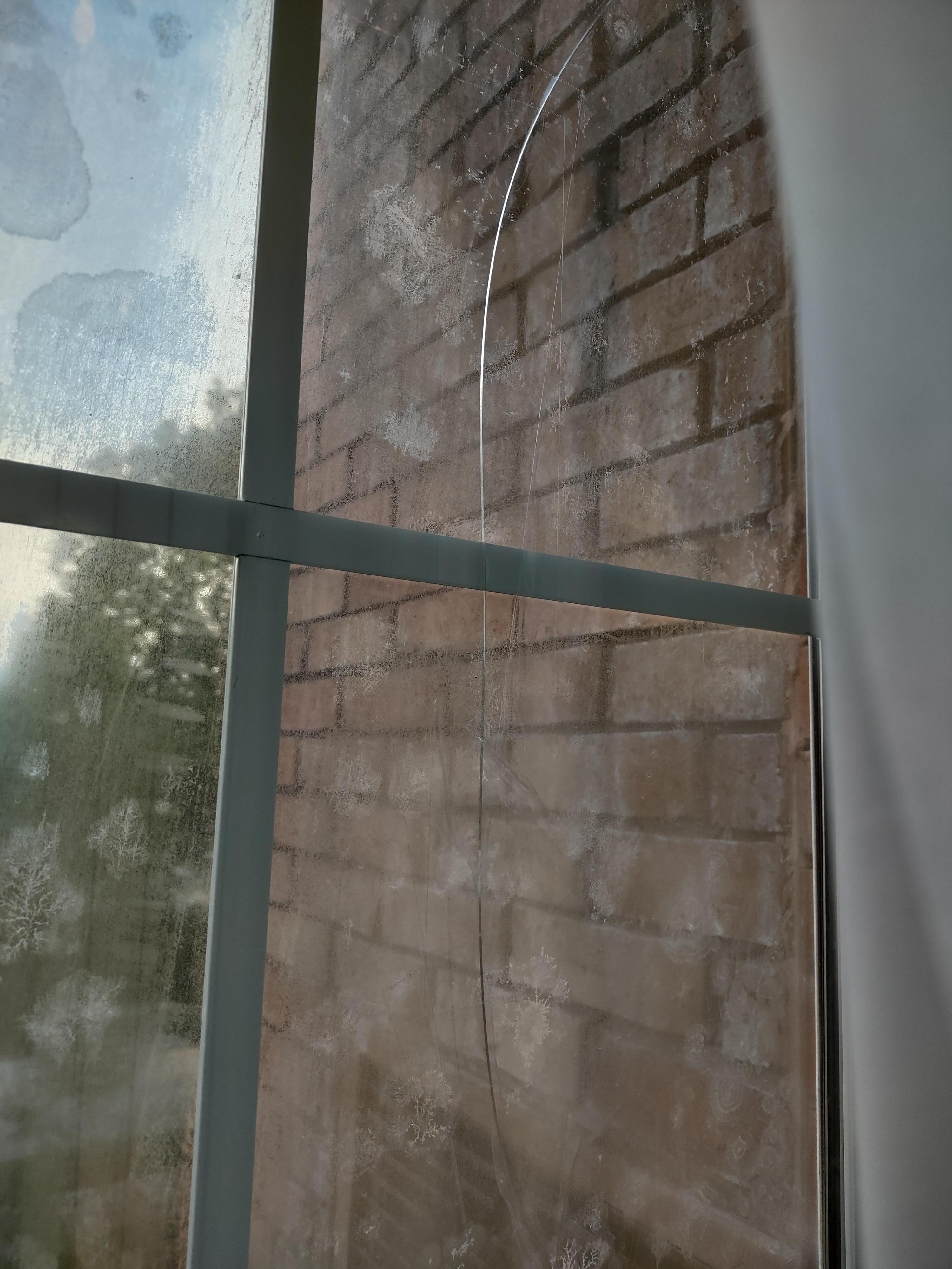 Broken 3rd floor window and screen