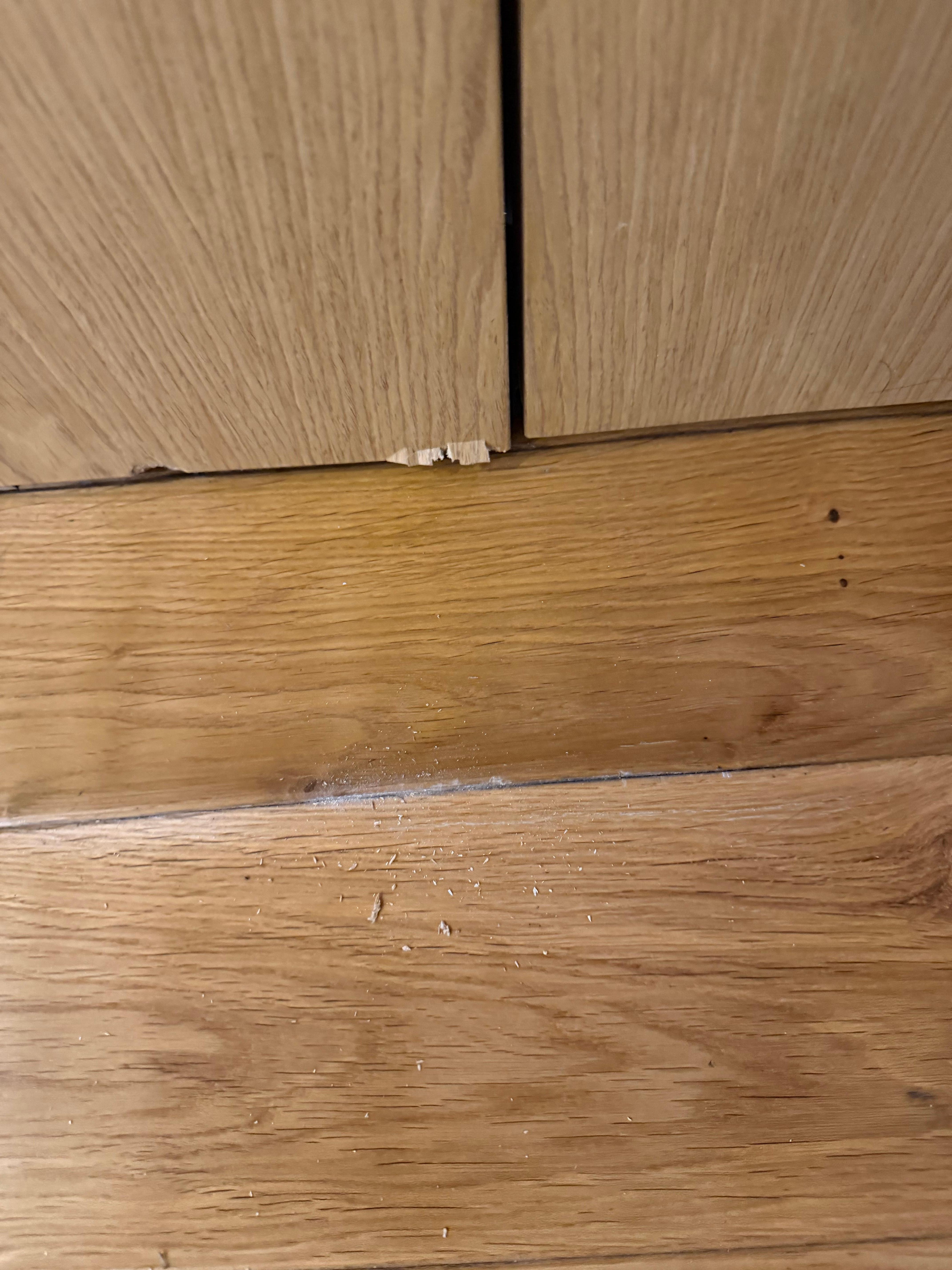 Water damage from a water leak