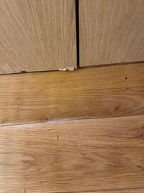 Water damage from a water leak