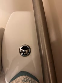 Broken flusher on toilet