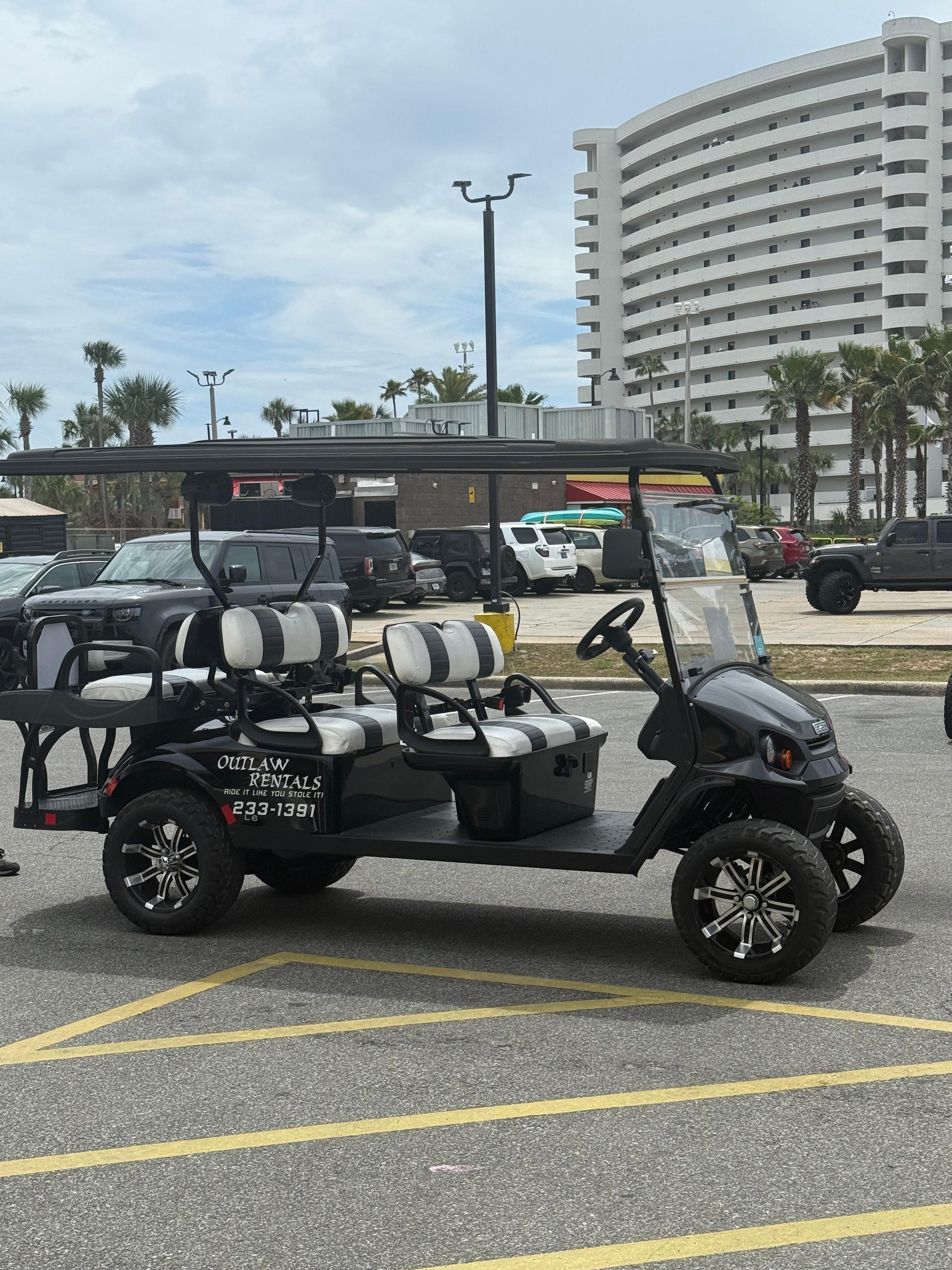 Outlaw Golf Cart Rental (right up the street)