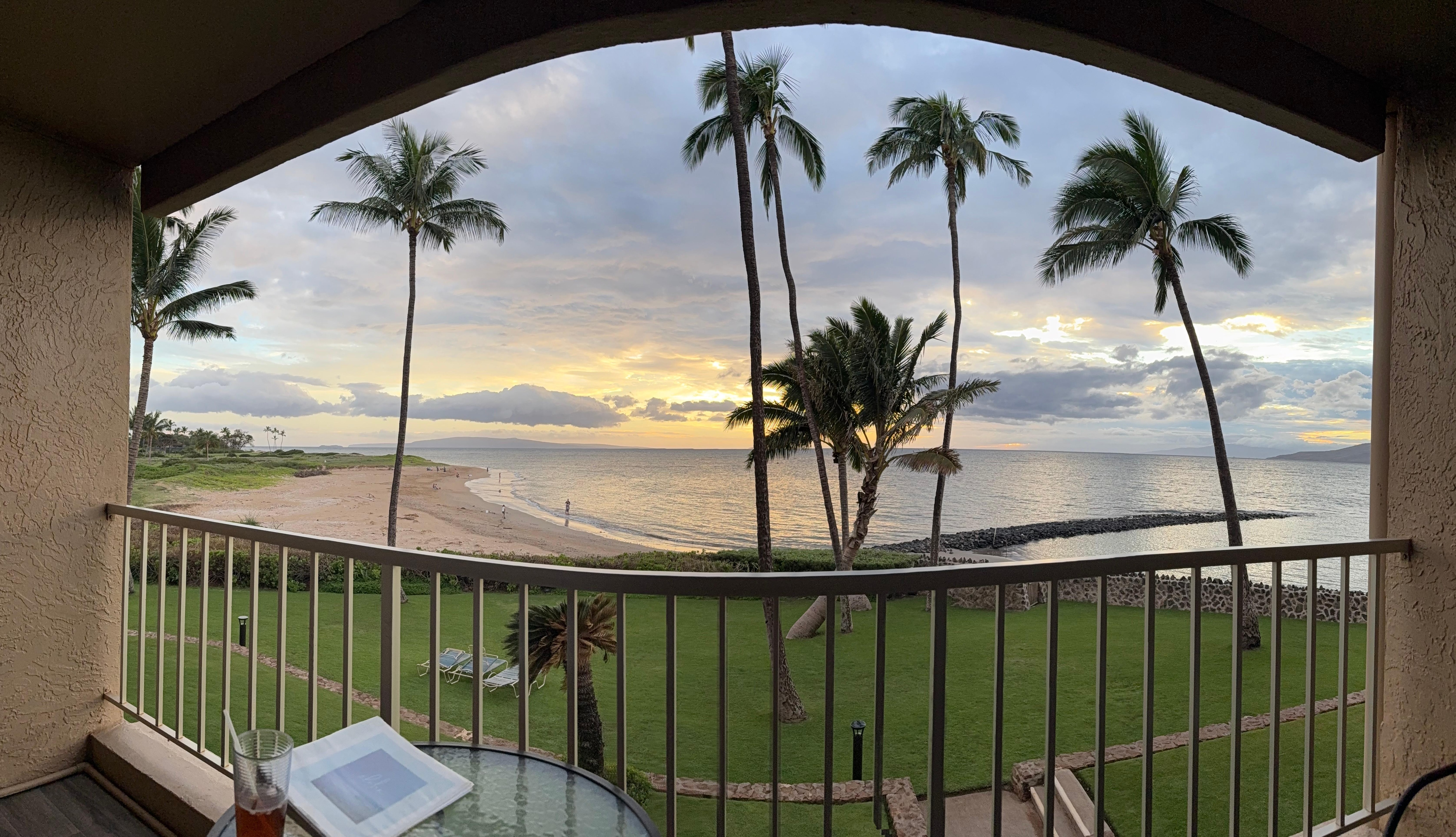 Deck panoramic view from patio