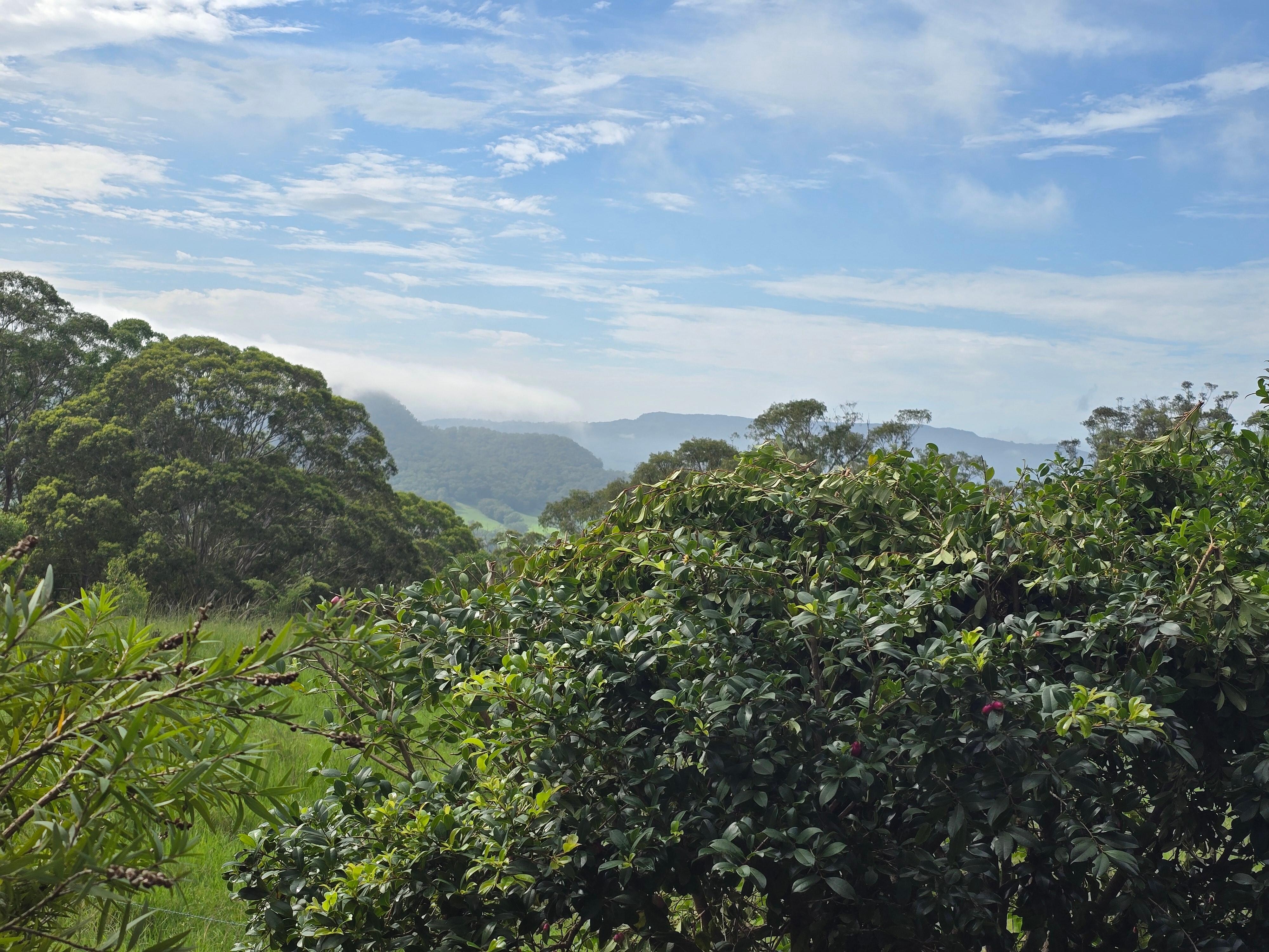 The sky opened up for the brief time. 