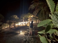 Night time at the property