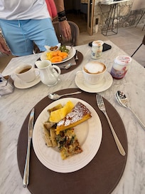 Delicious breakfast options.