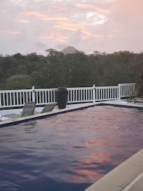 View of the Gros Piton from the pool/back of the villa