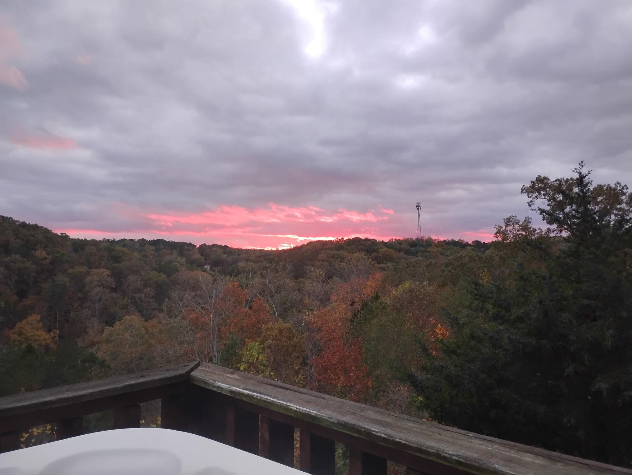 Sunset at the hot tub
