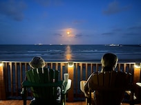 We had a perfect full moon during our visit.