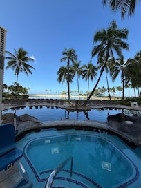 Overlooking the lagoon