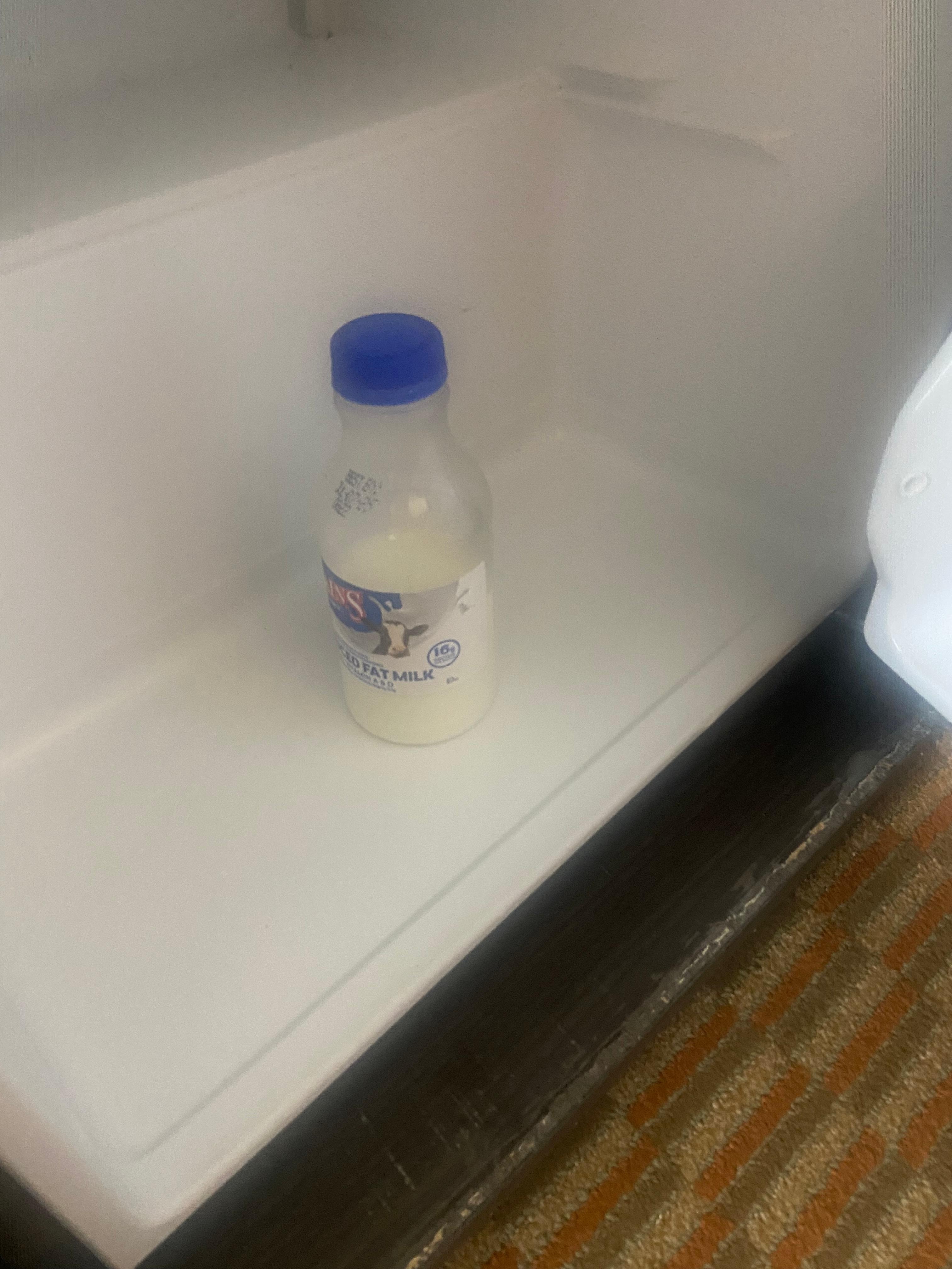 1/2 container of milk that was left in refrigerator