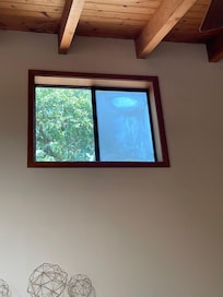 Windows that lost their seal long ago. The sink “in the walk in closet” did not drain