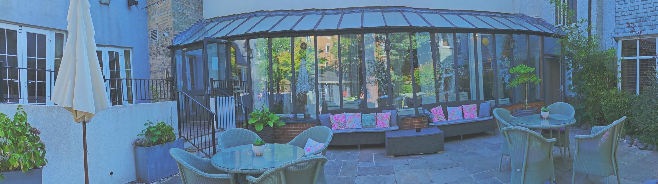 Garden sitting area