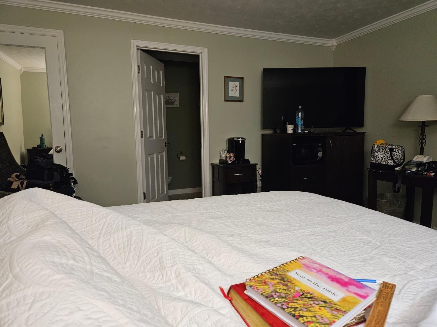 Large comfortable bed.