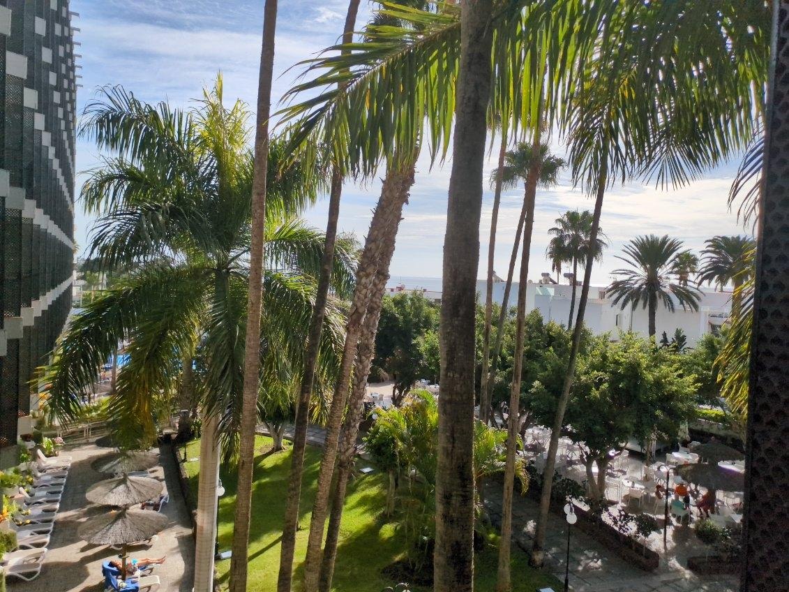 Utsikt från balkongen. 