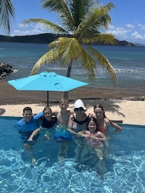 At the pool.
