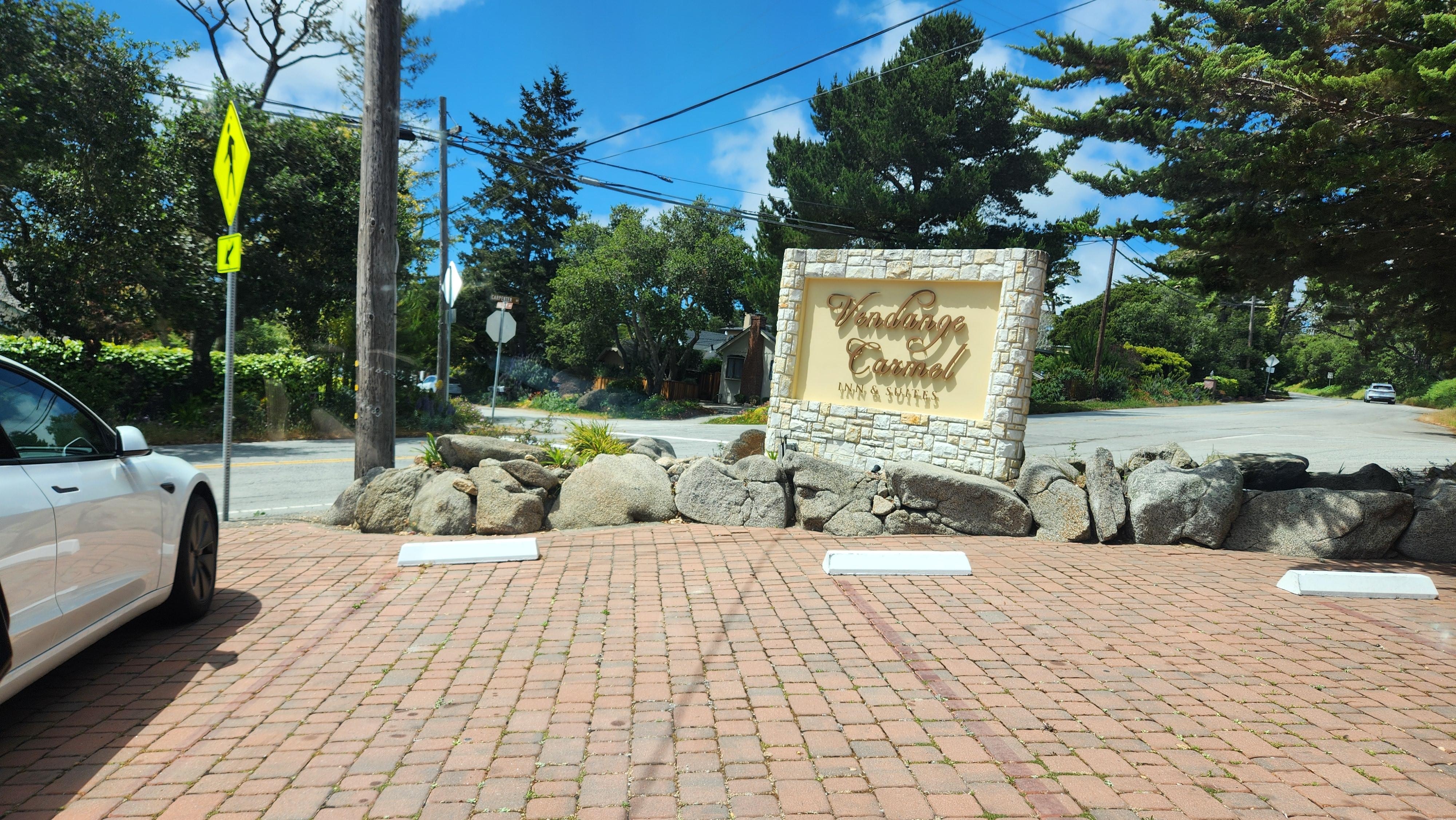 The parking in front
