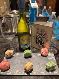 Birthday gift surprise from front desk staff