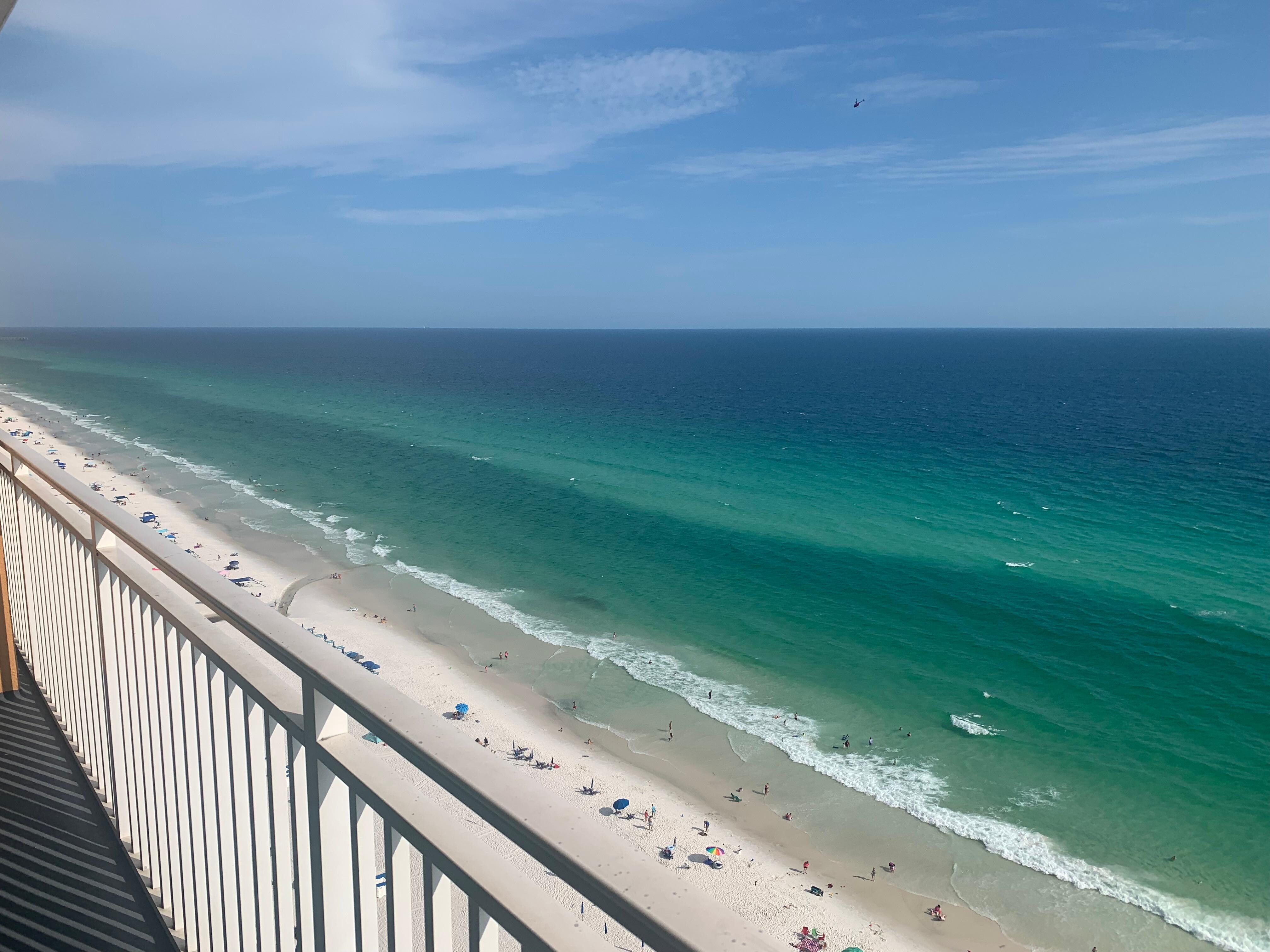 Beach view from the balcony.