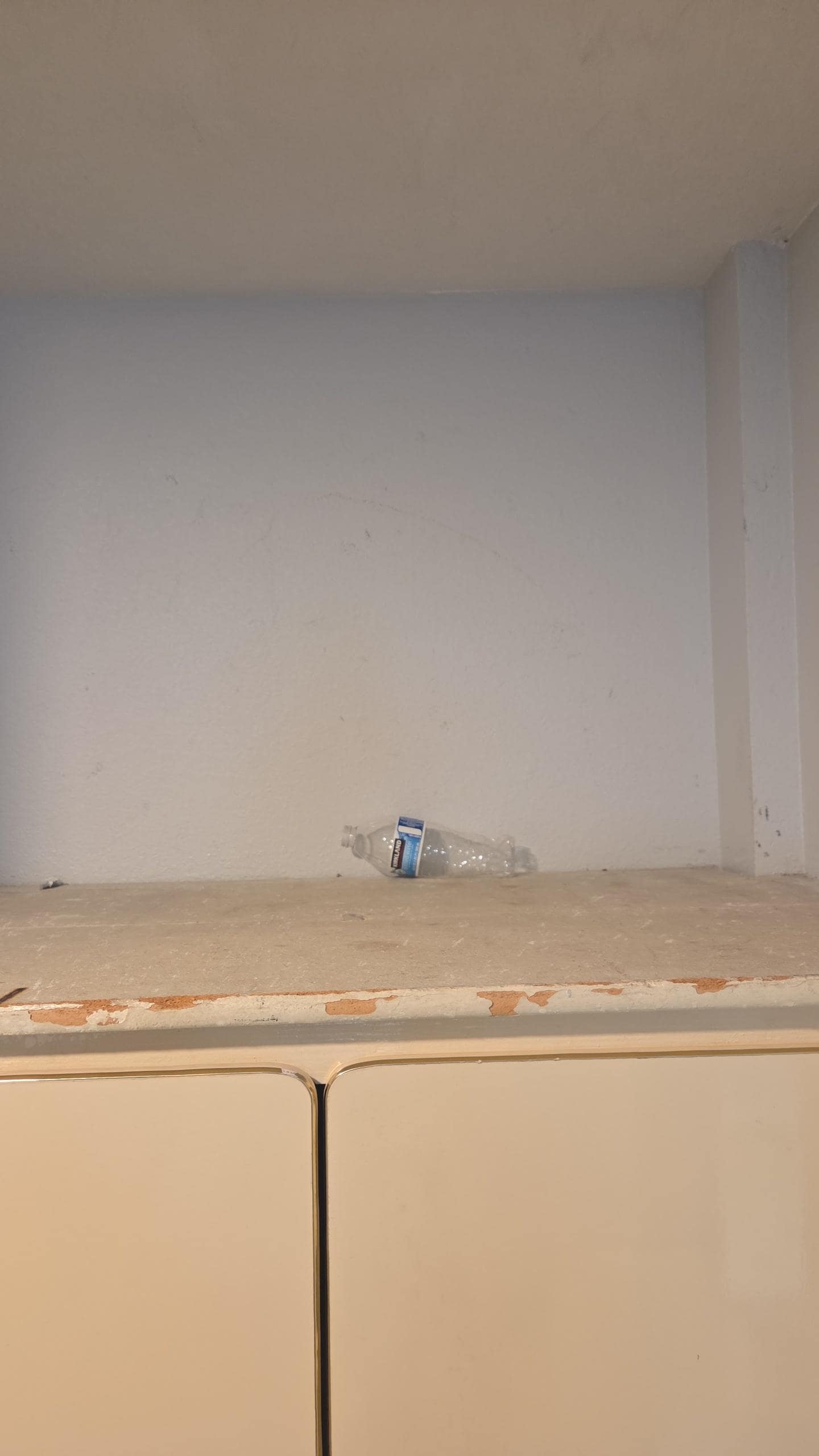 Trash on top of closet