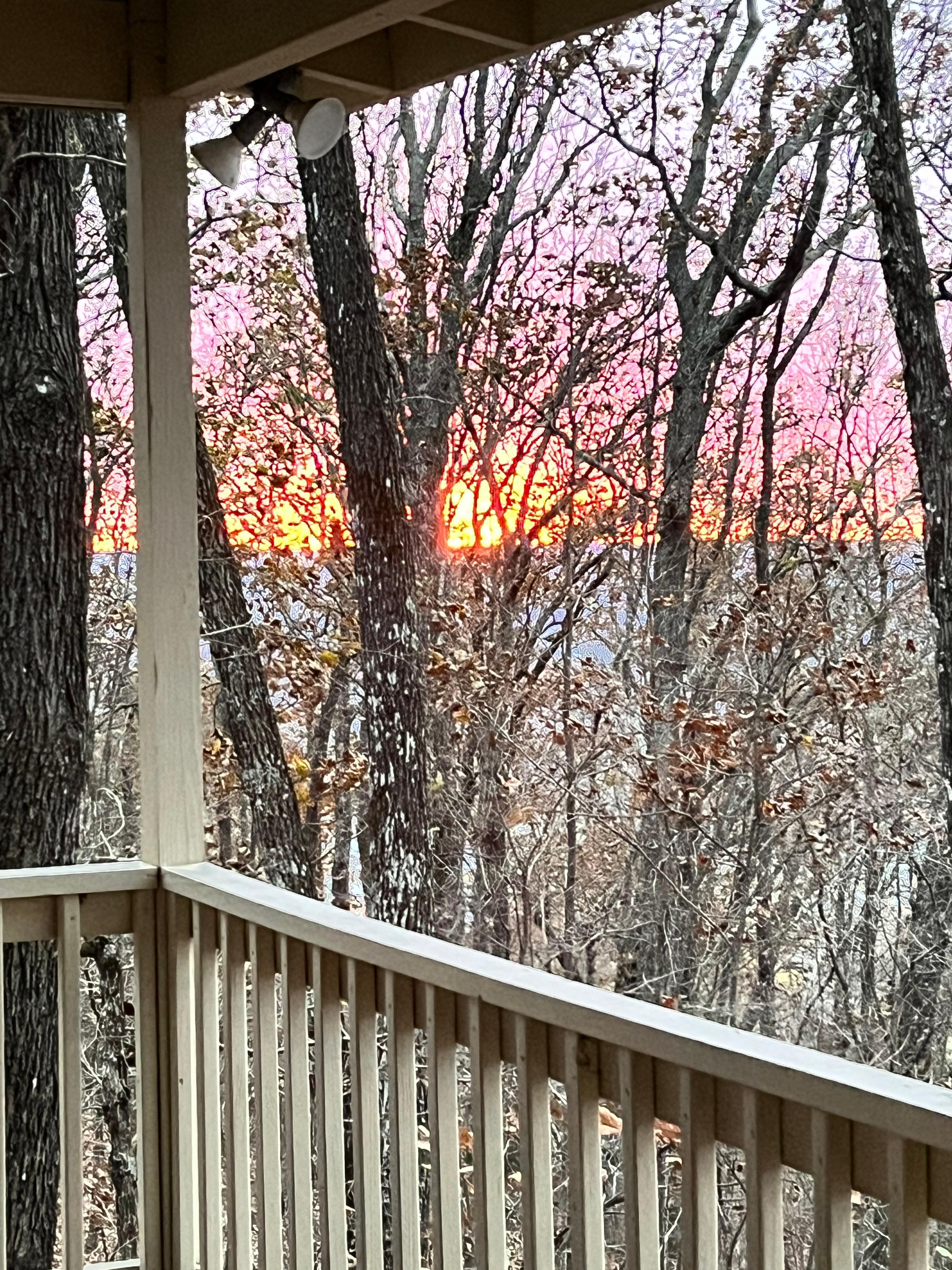 Sunset from the porch