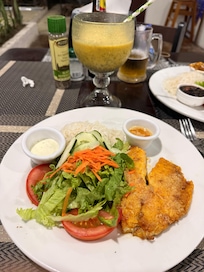 Excellent food onsite. The garlic fish was amazing!