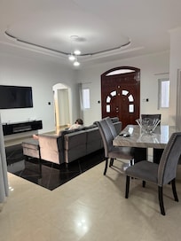 Living and dining area.