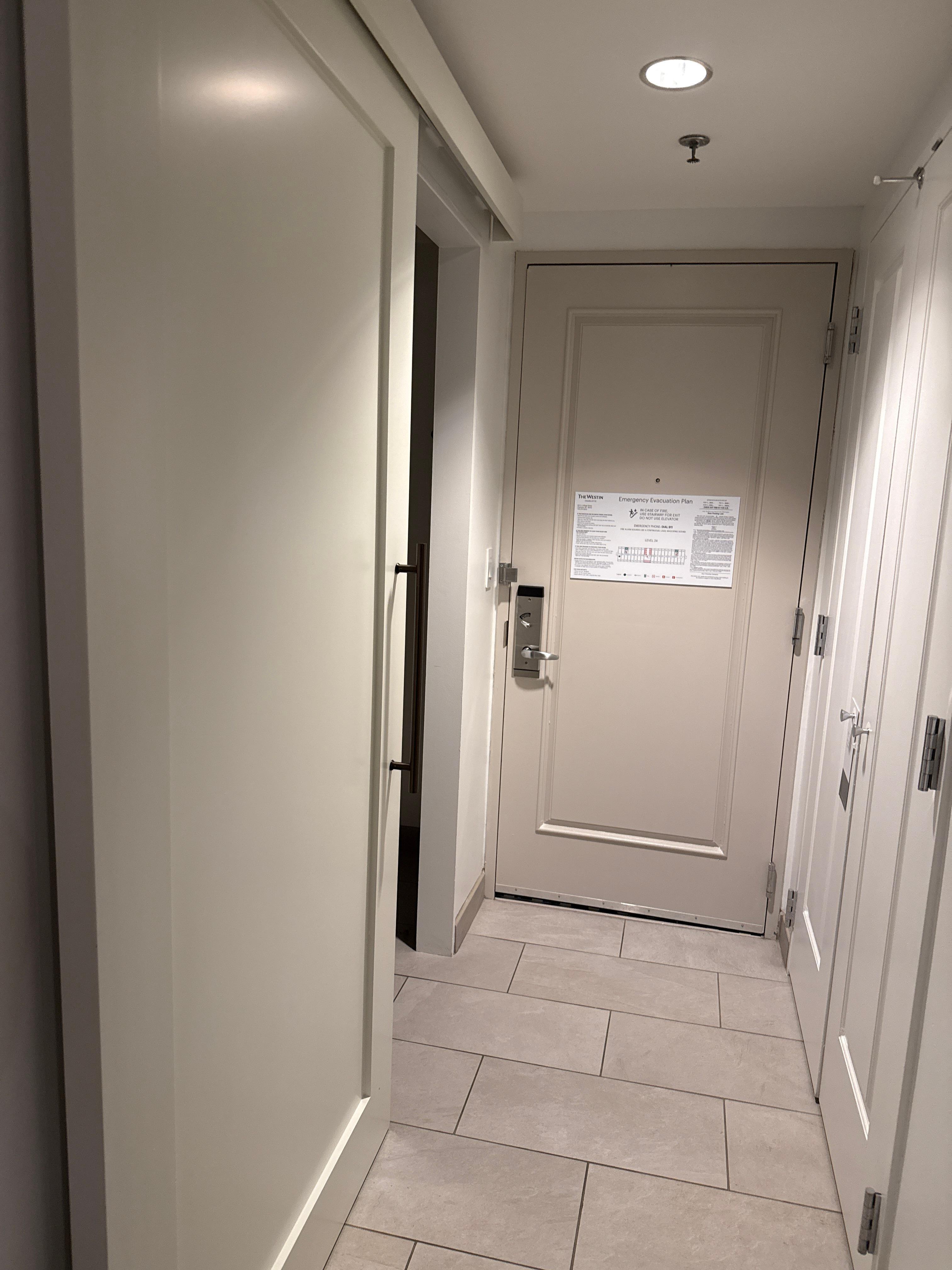 Hallway from bedroom to separate entrance