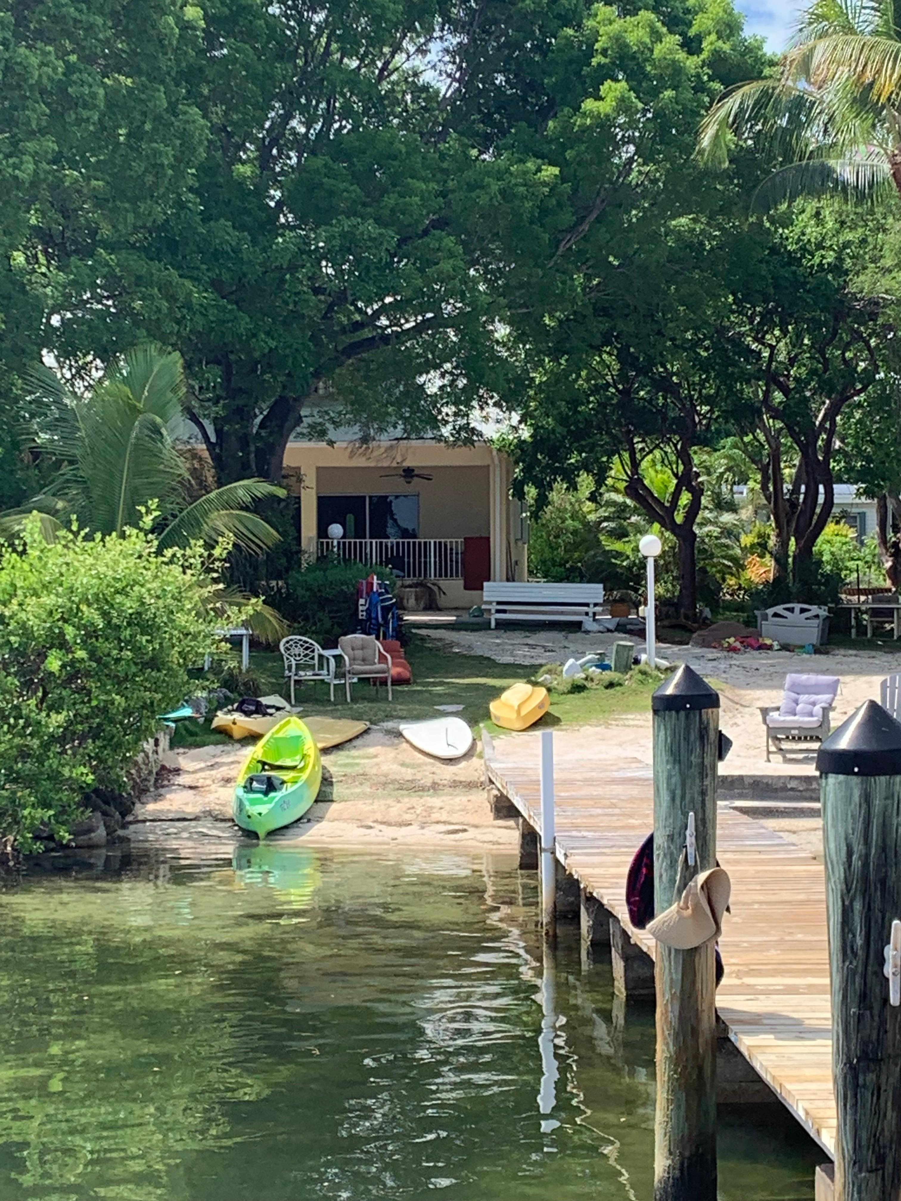 View from the dock looking at the back of the house.
