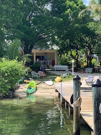 View from the dock looking at the back of the house.
