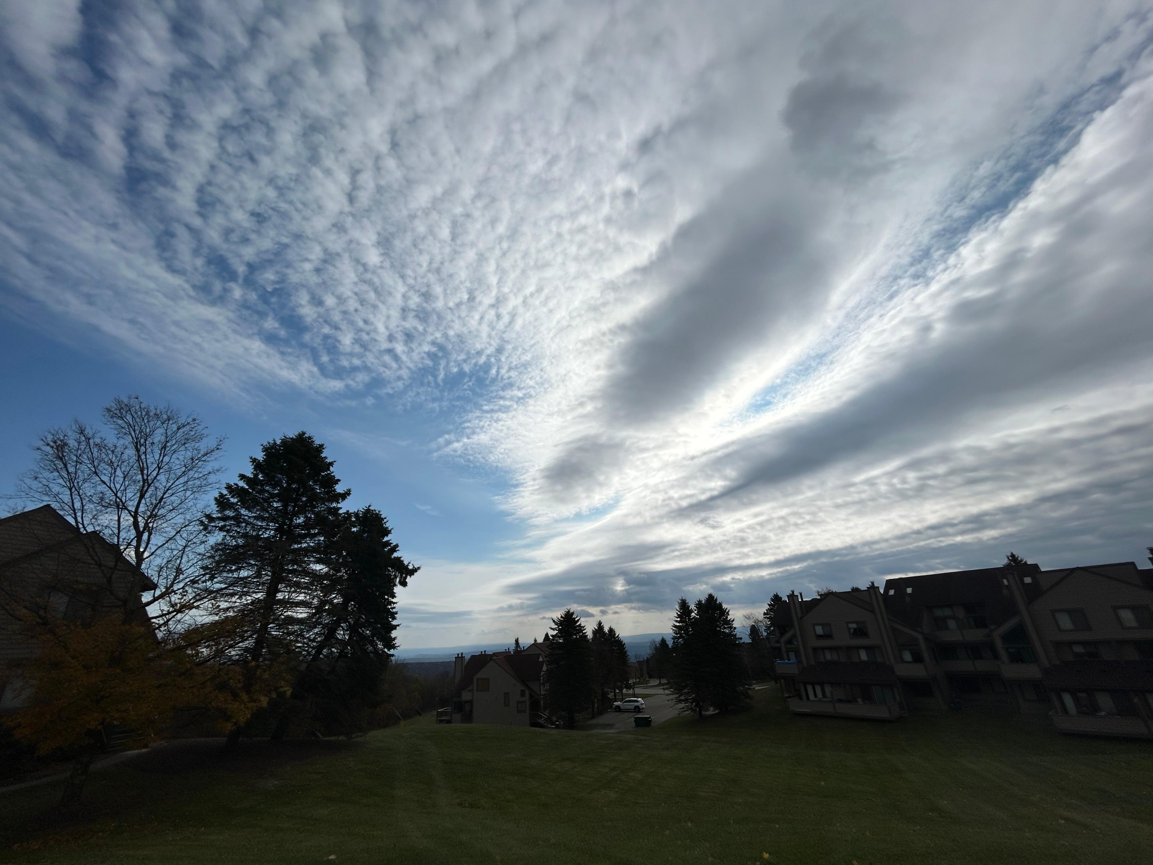 Wonderful morning fall view from the ridge line.