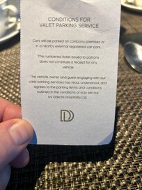 Next morning there was 2 bottles of water in the car & a pack of mints ..with Dakota on the packaging of water & mints