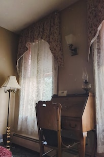 View of a corner of the room at 7 AM. Very calm and quiet.