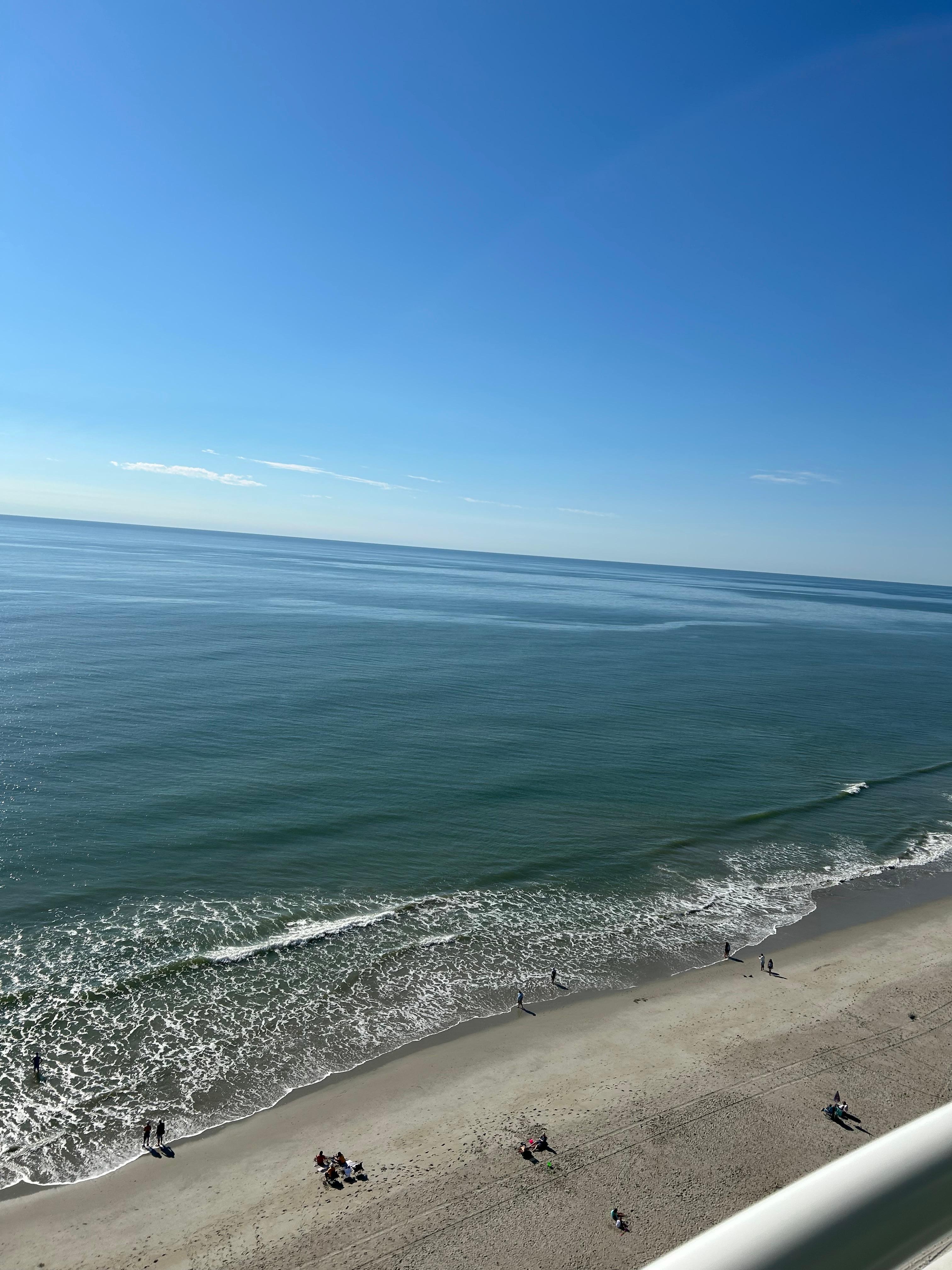 Beach from the balcony 