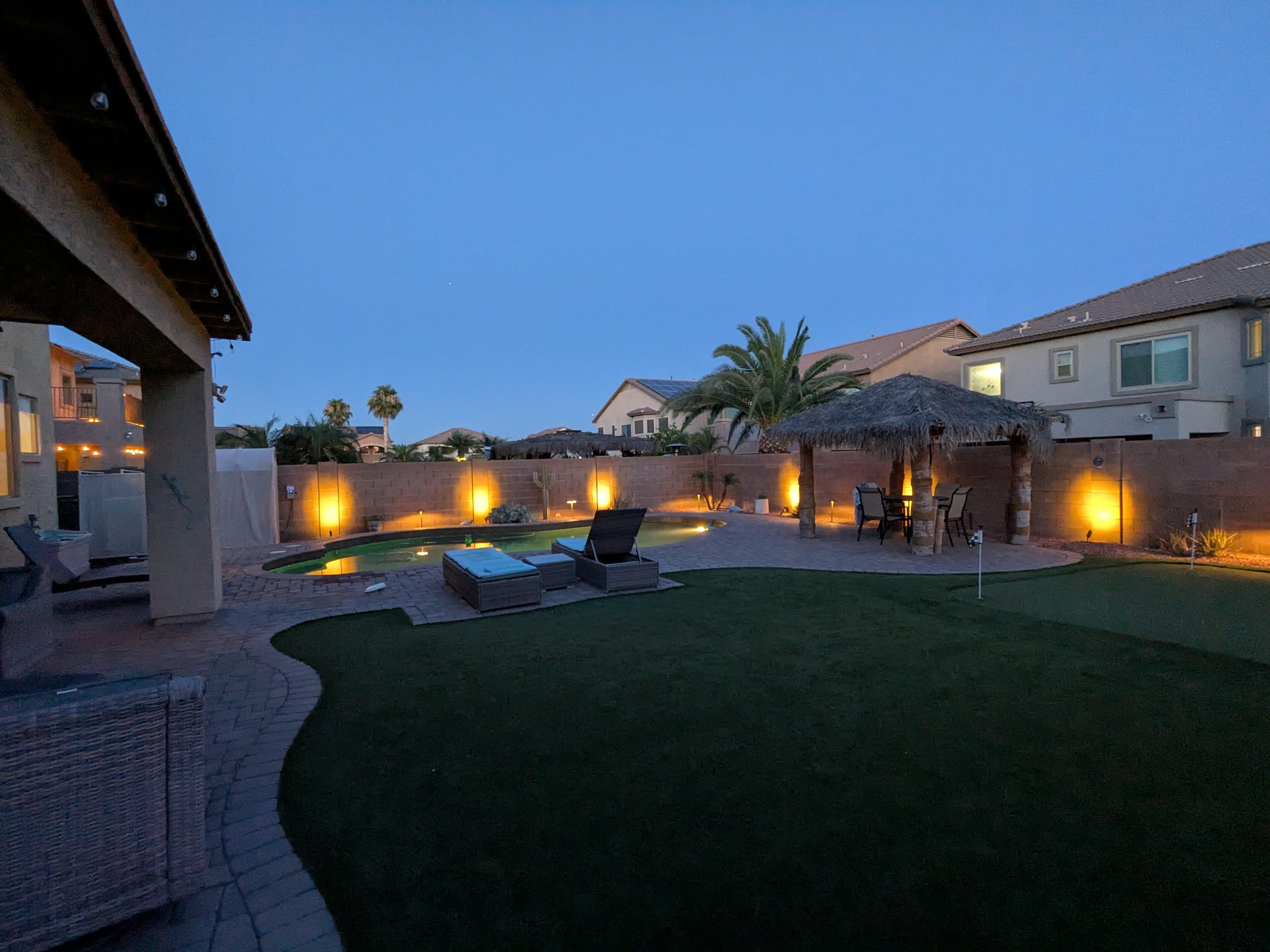 Backyard at night 