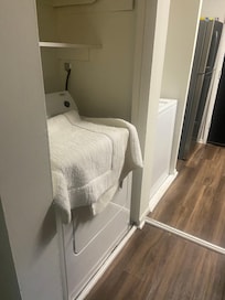 Rugs across the dryer
