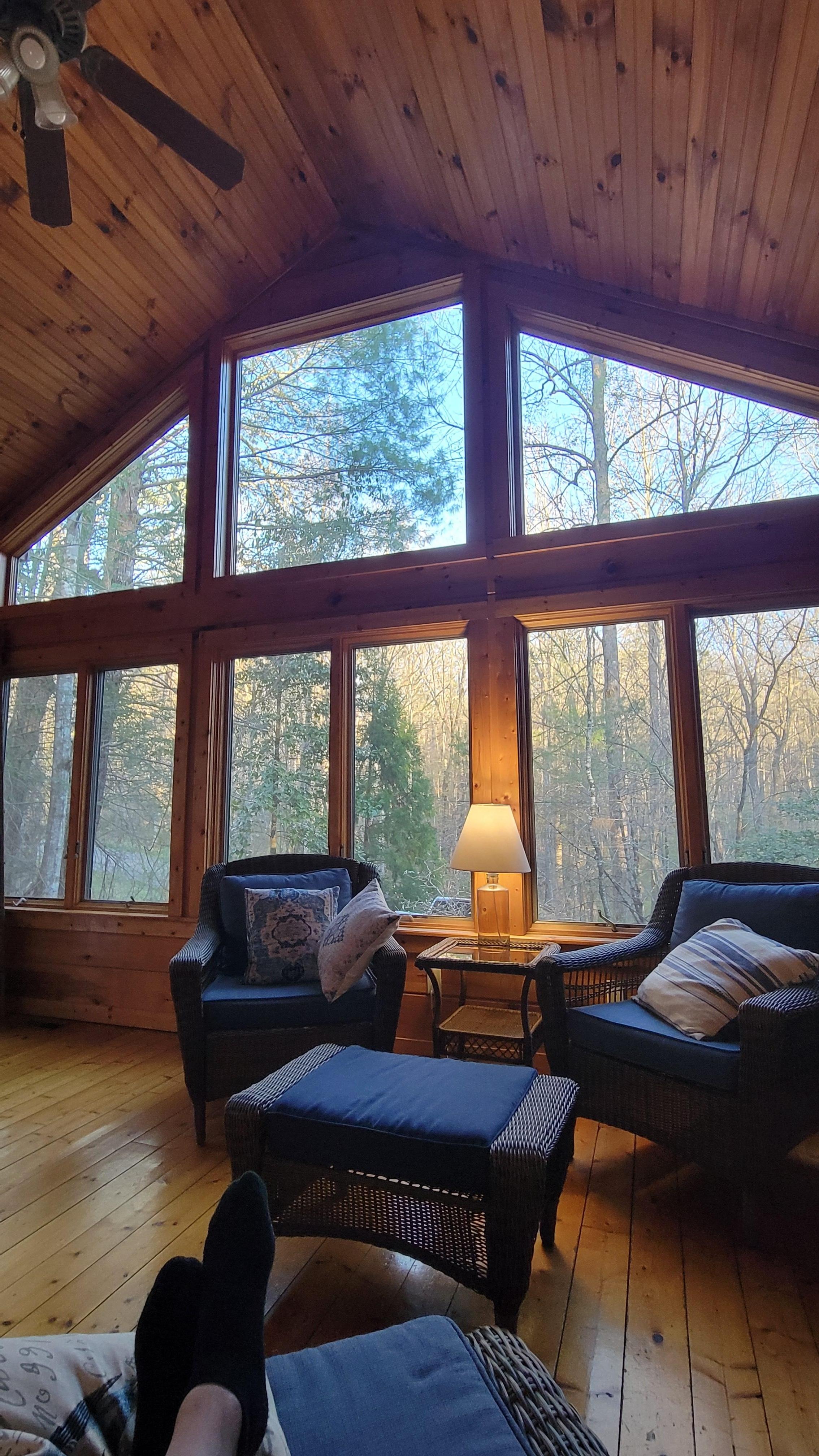 Awesome enclosed porch 