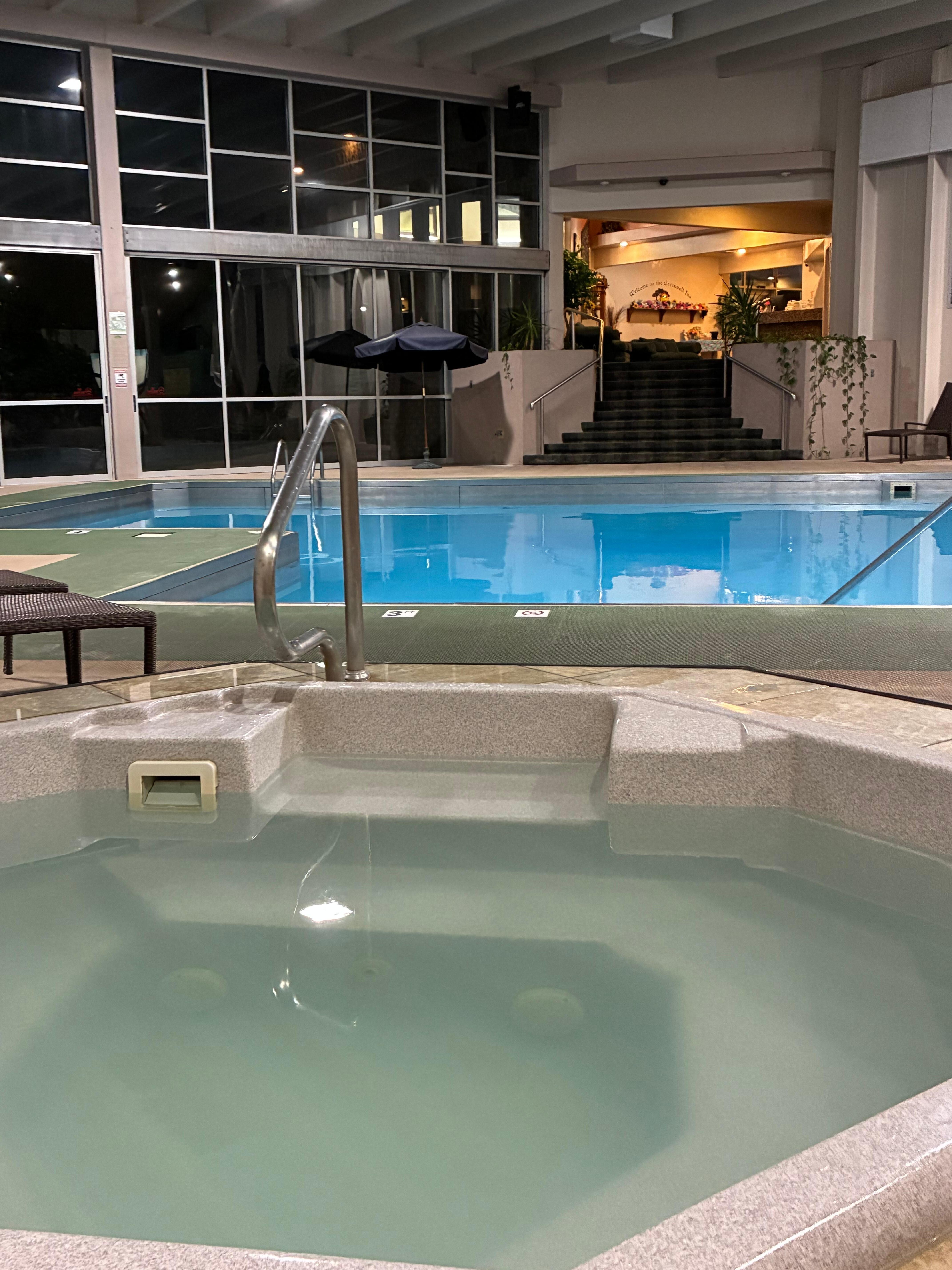 The pool was nice and warm!